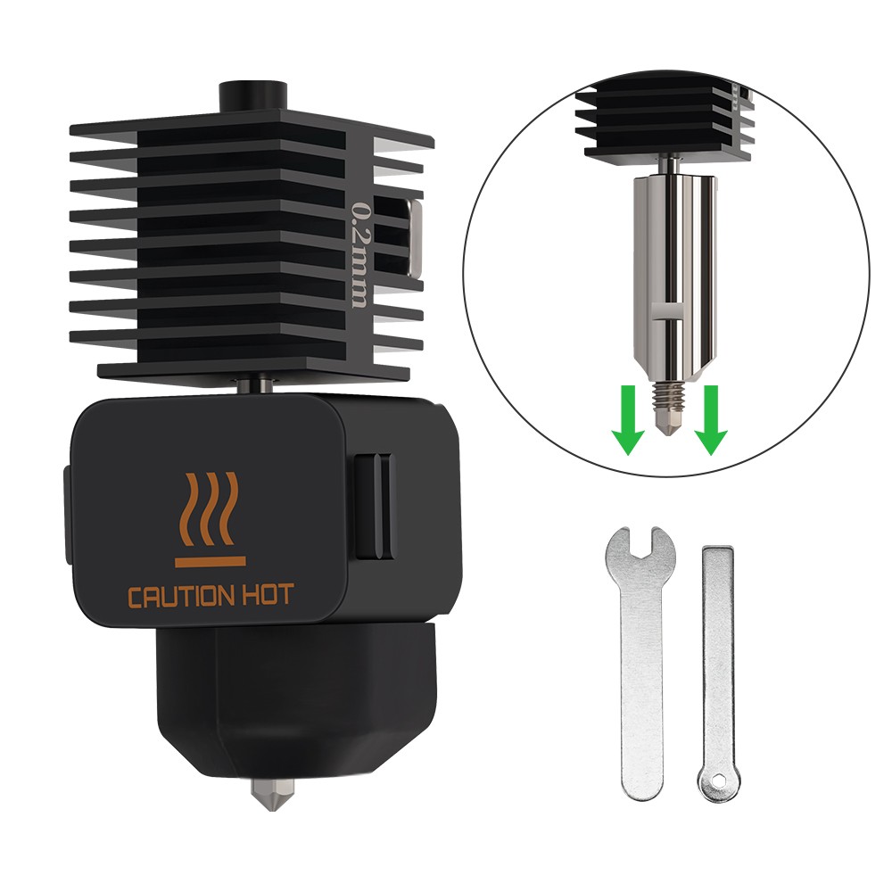 Hoted Kit with Detachable Stainless Nozzle for Bambu A1/A1 mini