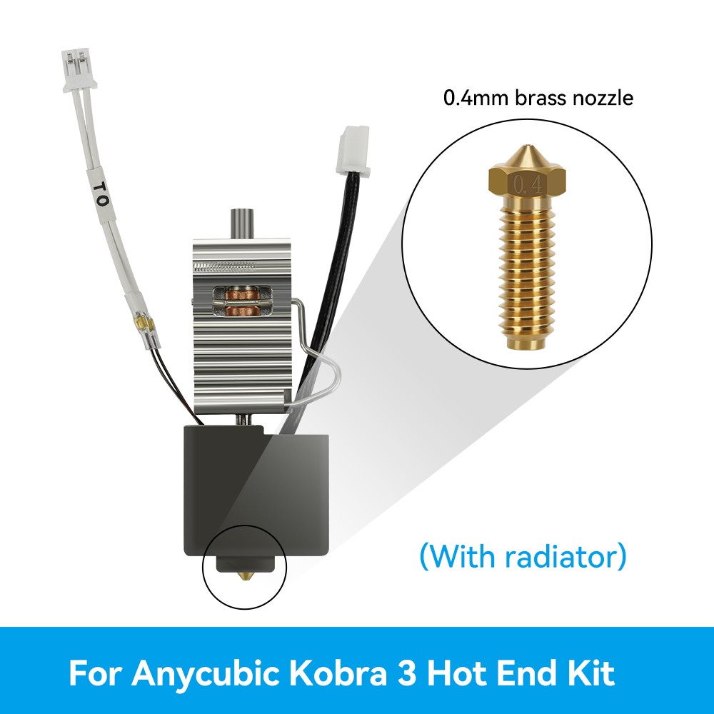 Hotend Kit For Anycubic Kobra 3 with Brass  Nozzle
